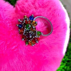 Designer sterling silver  925 artist handmade Cocktail Ring